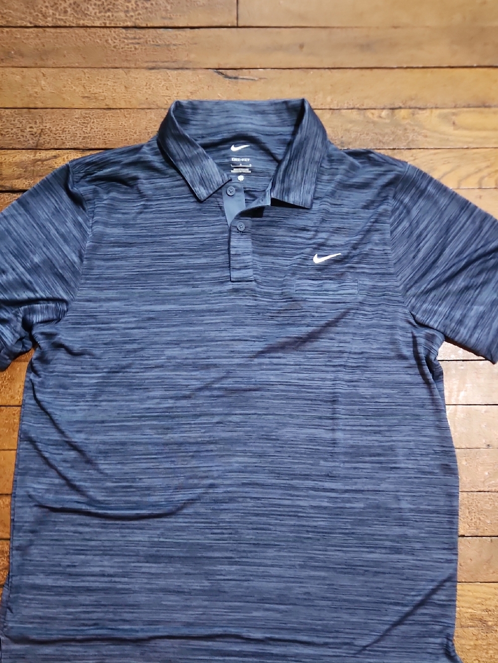 Nike Men’s Heathered Navy Blue Dri-FIT Polo